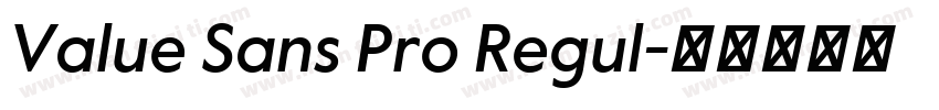 Value Sans Pro Regul字体转换